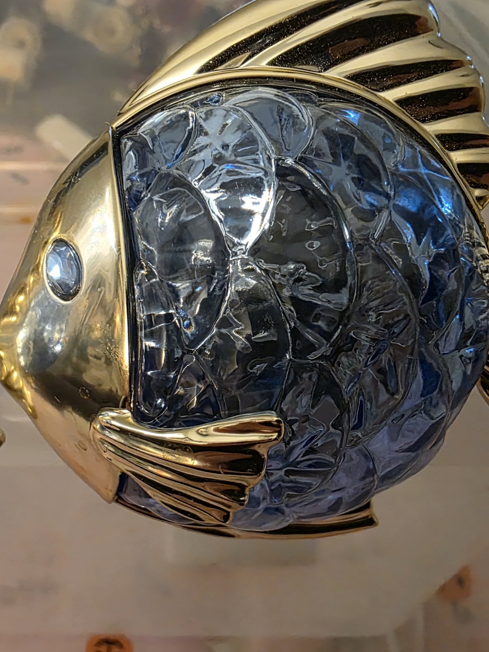Walflower Plug 2 Decorative Blue and Gold Fish  LIGHT UP